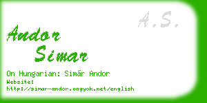 andor simar business card